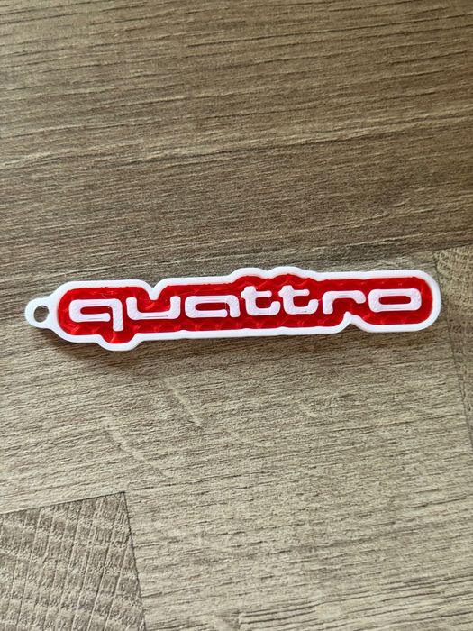 Brelok 3d Audi Quattro motoryzacyjny gadżet, idealny prezent