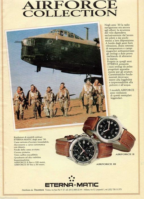 ETERNA Airforce III chronograph - rzadki model - komplet - z roku 2000