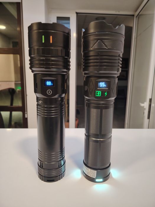 Duas lanternas grandes..em ABS recarregáveis com powerbank
Duas lanter