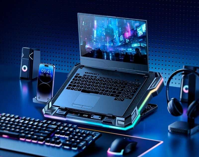 Кулер подставка для Ноутбука HOCO DH20 10 режимов RGB 7 уровней 2 USB