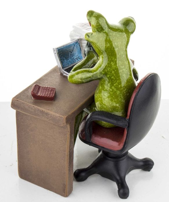 Figurka żaba żabka księgowa