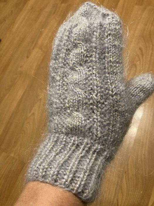 Варежки мохер хендмейд