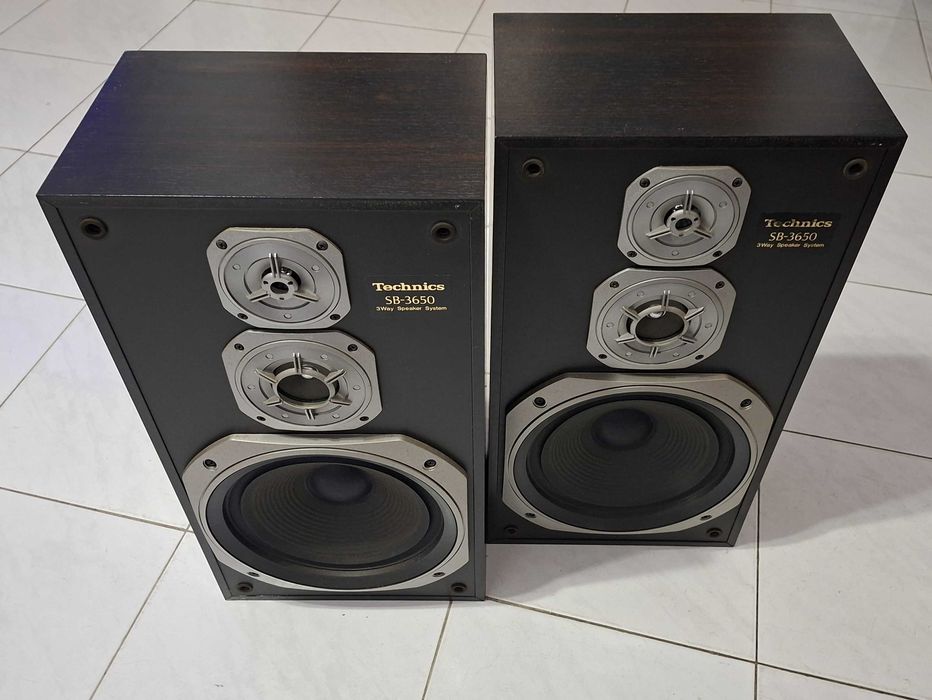 Colunas de som vintage Technics SB-3650 - 3 vias - 140w - 8 Ohms