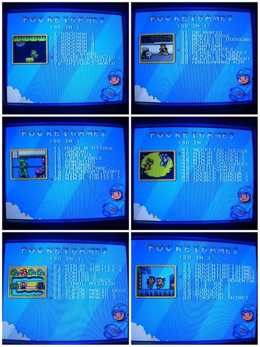 Картридж 150 в 1 для Денді (Famicom, NES, Dendy, Subor, Lifa)