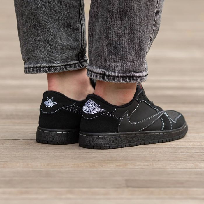 ФАВОРИТ! Air Jordan Retro 1 Low x Travis Scott OG Black Phantom 36-45