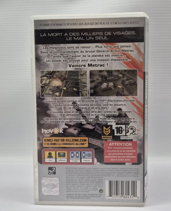 Gra Killzone liberalizm platinum  Sony PSP, Komis Jasło Czackiego