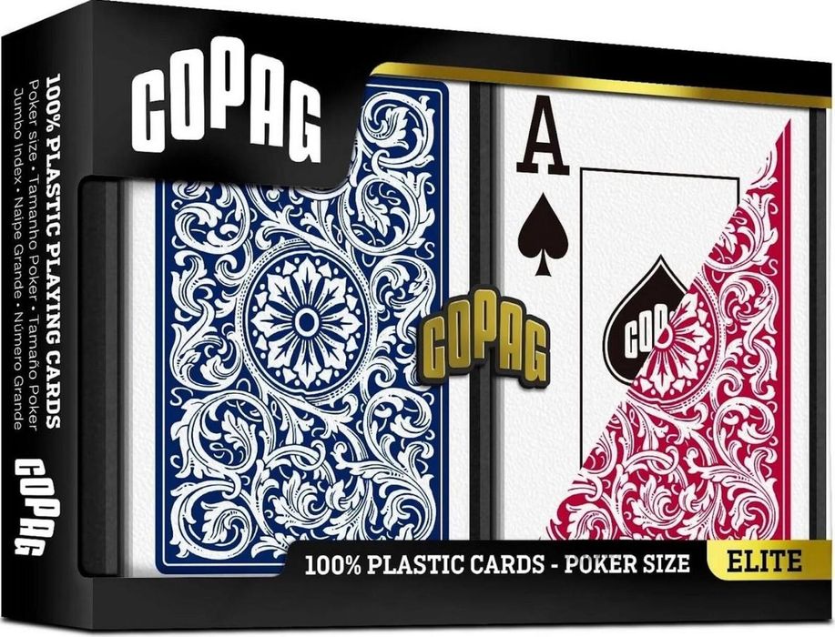 Karty do pokera Copag blue/red 2szt Cartamundi pudełko,