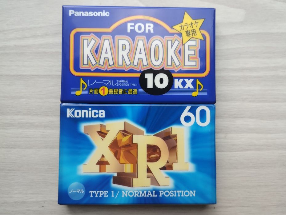 Аудіокасети Panasonic Karaoke 10 та Konica XR1 60 (JDM), Нові / Запечатані