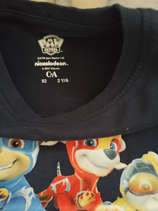 Bluzka długi rękaw Psi patrol i spodnie dresowe C&A rozm. 92