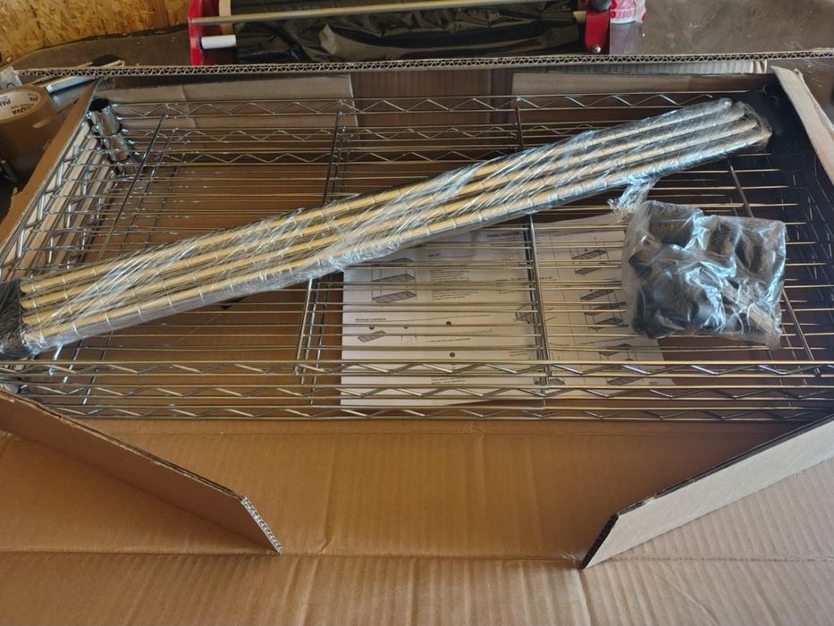 Regały metalowe Actask, 3-poziomowa metalowa półka druciana