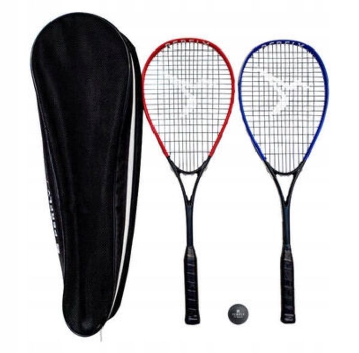 Zestaw do Squasha 2x Rakieta Paletka Rakietka Piłka Pokrowiec Squash