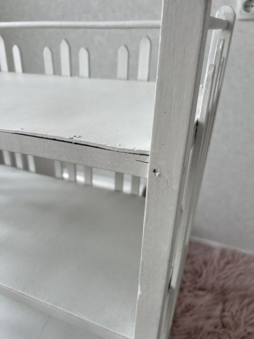 Етажерка біла на 4 полиці. Стелаж