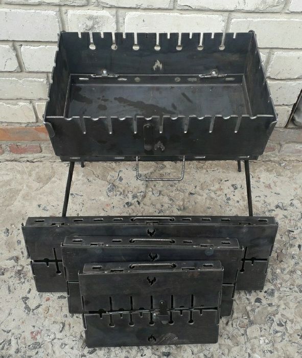 Переносной мангал чемодан 3мм огонёк