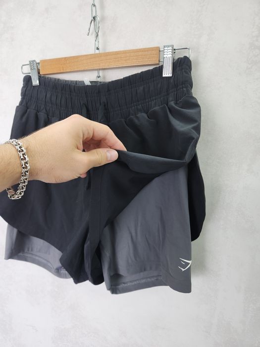 Спортивные компресионные шорты лосины 2 в 1 Gymshark