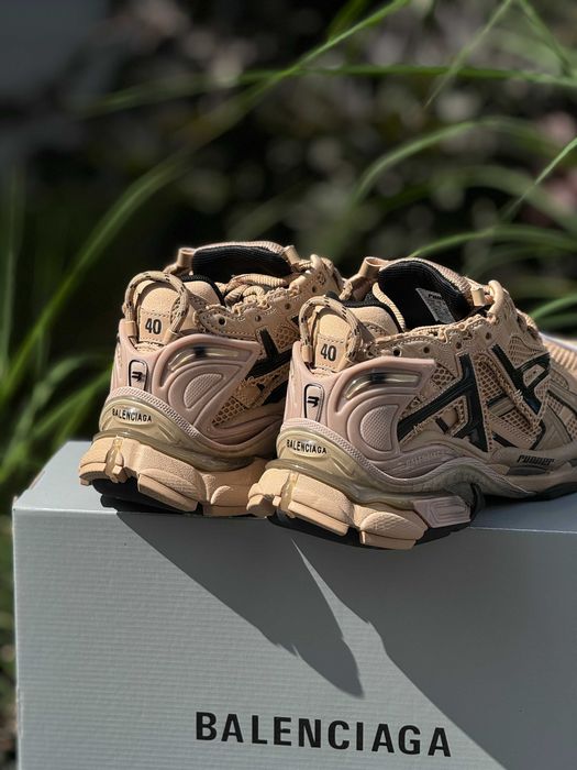 !SALE! Balenciaga Runner Trainers Nylon Beige Black 36 37 38 39 40 41