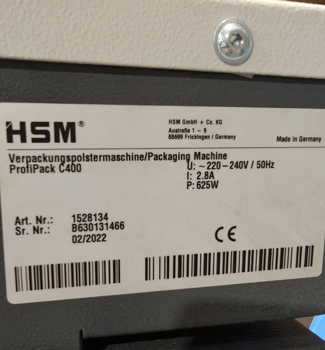 Nacinarka do kartonów HSM PROFIPACK C400