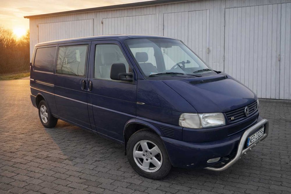 volkswagen transporter t4 long 2.5tdi /bez korozji/klimatyzacja/el szyby/lusterka/5-osobowy/hak!