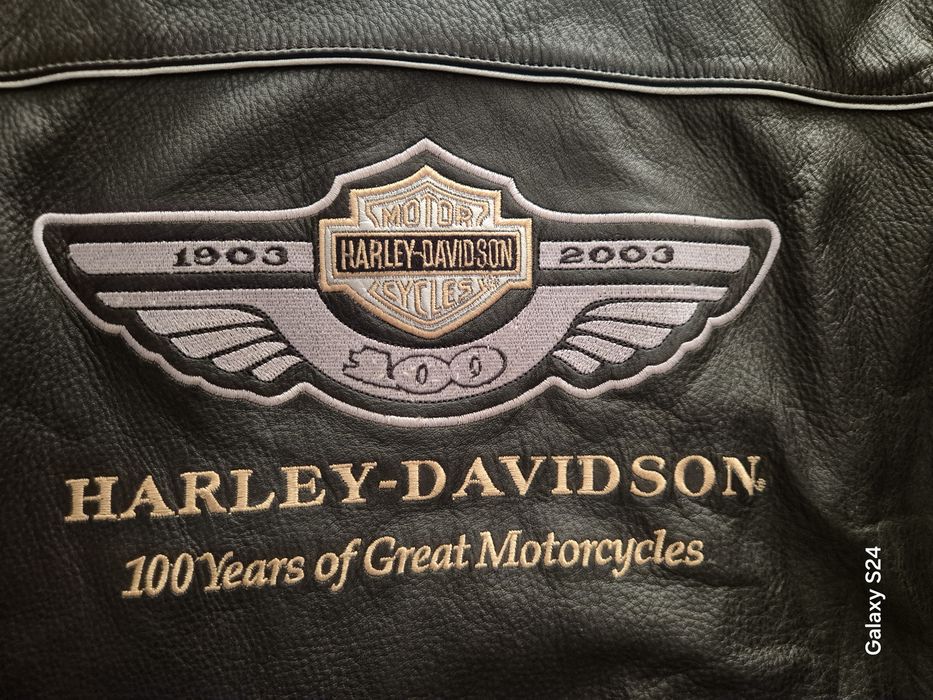 Harley Davidson oryginalna Skórzana kurtka Kolekcjonerska 100 TH Anniversary  roz L