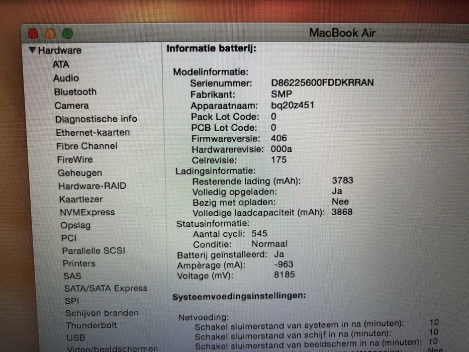 Ноутбук MacBook Air A1465 11" 2012/ i5/ 4 Gb /64 гб SSD/3,5 години