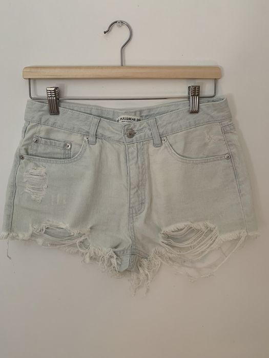 Calções de ganga clara