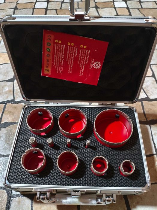 Kit Brocas Diamantadas Profissionais p/ Cerâmica e Granito