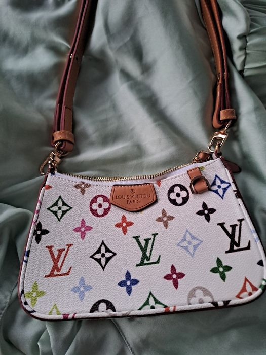 Torebka do ręki biała we wzory