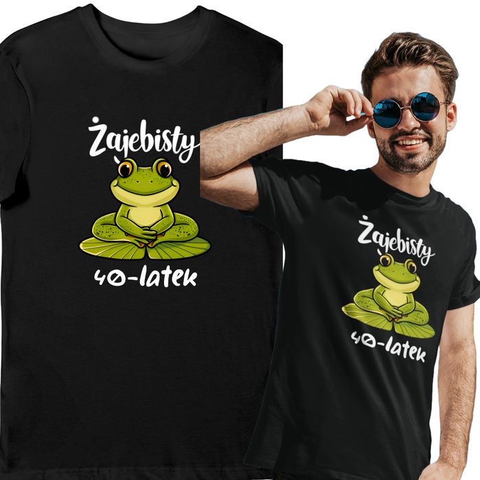 Koszulka męska żajebisty 40 latek 40 urodziny prezent śmieszny M