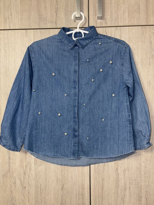 Zara сорочка блуза блузка джинсова