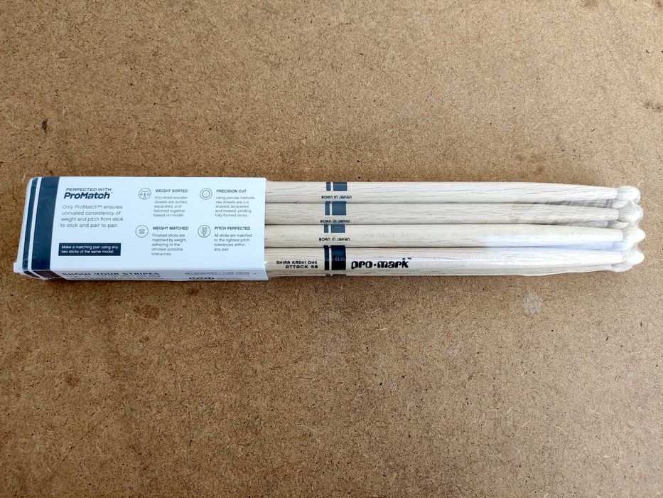 Baquetas Pro Mark 5B Shira Kashi Oak Attack - 4 Pack NOVO