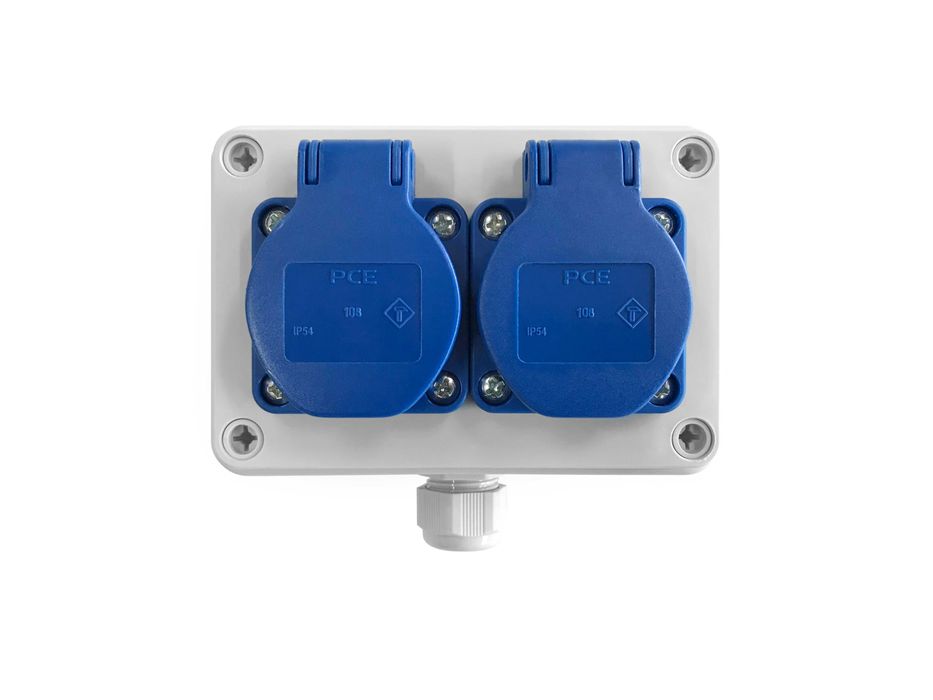 Rozdzielnica elektryczna natynkowa, gniazda 2x16A 230V z uziemieniem