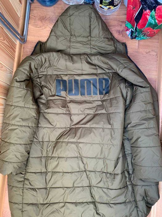 пуховик puma хакі
