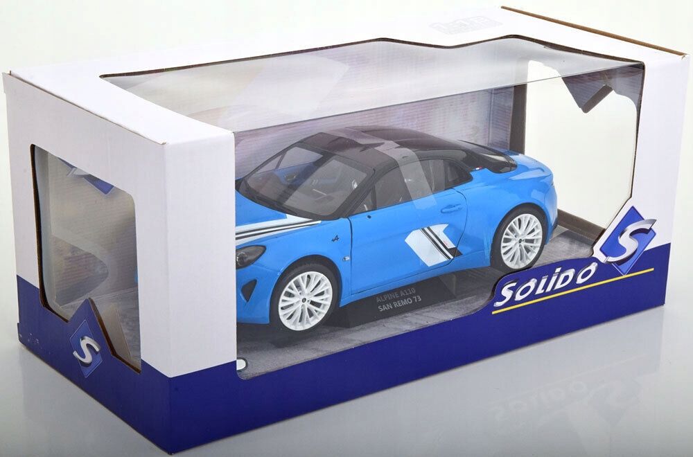 Solido Alpine A110 San Remo 73 2023 Blue Whi 1:18 1801625