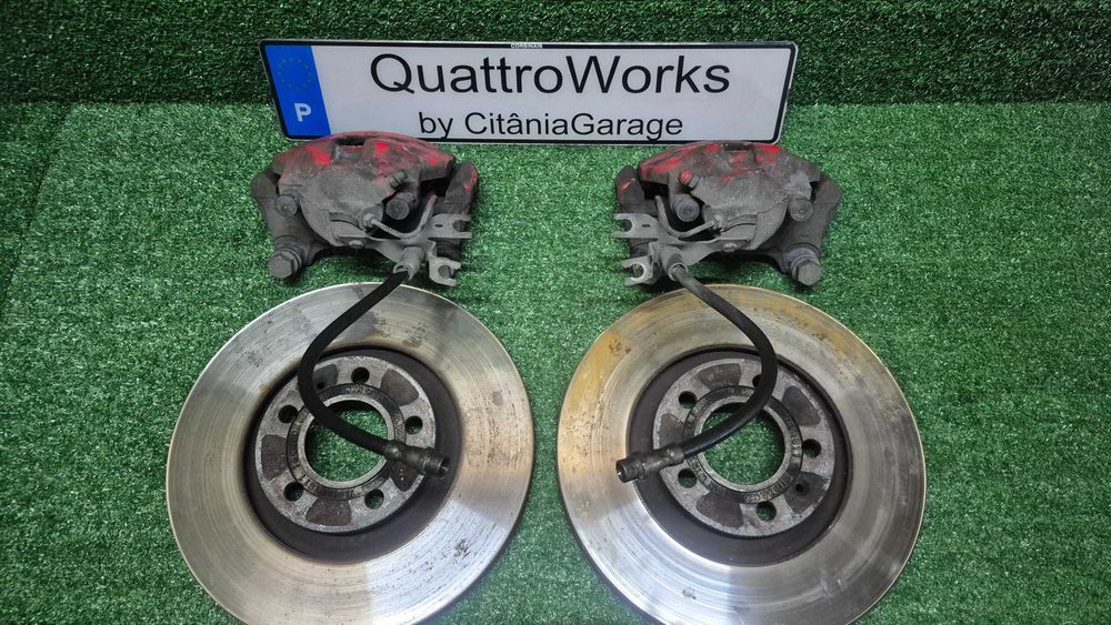 Travagem completa 312mm AUDI A4 B6 B7 8E discos pinças suportes original OEM em excelente estado