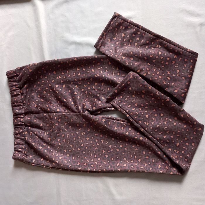 Legginsy brązowe w panterkę - M