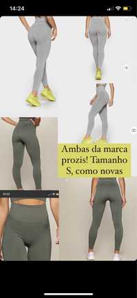 PROZIS Leggings de Cintura Alta Peach Perfect - Black Melange Lumiar • OLX  Portugal
