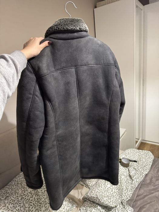 Płasz zimowy męski kożuch L