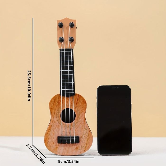 Ukulele zabawka dla dzieci z kostką i strunami instrument muzyczny