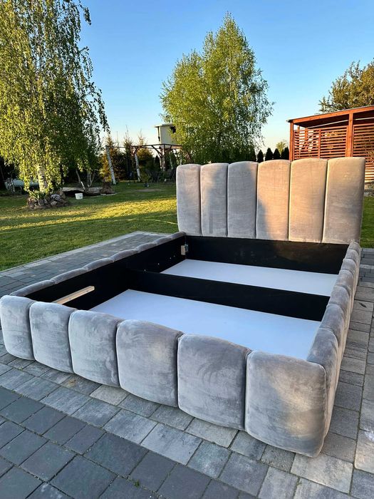 Łóżko tapicerowane Bali 160x200 z pojemnikiem na pościel + stelaż