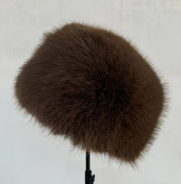 тепла хутряна пов'язка,шапка з екохутра+ маніжки рукавиці