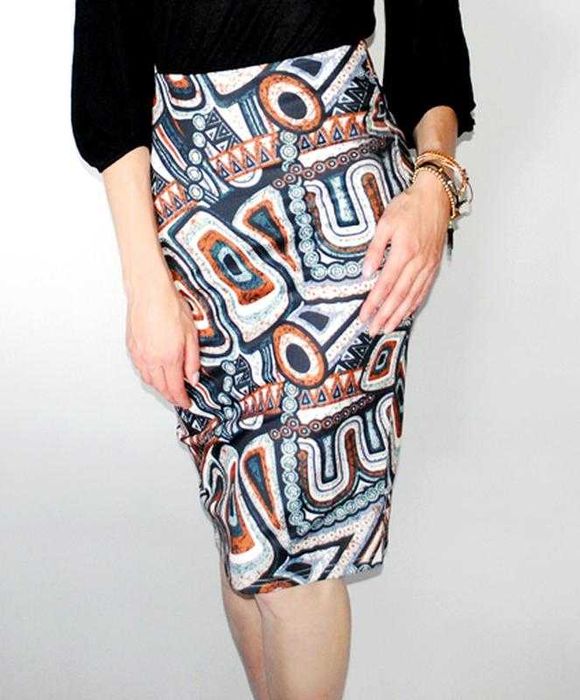 Спідниця з принтом абстракції chicing