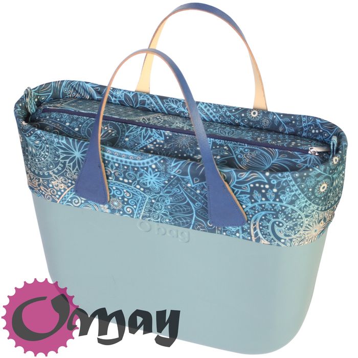 Granatowy organizer OBAG MINI +OPASKA orient paisley Granat OMAY