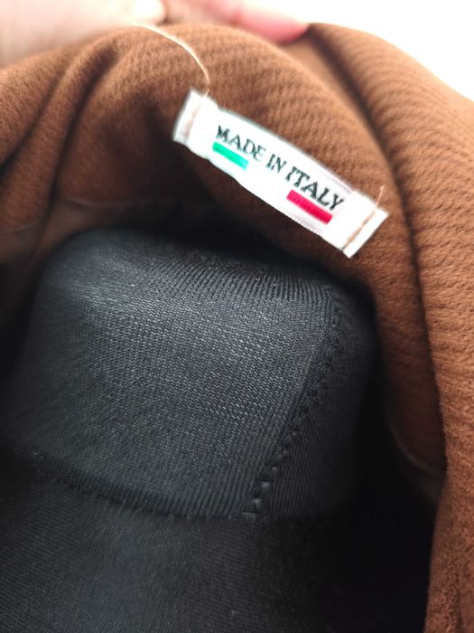 Elegancka Brązowa Marynarka Włochy Broszki
