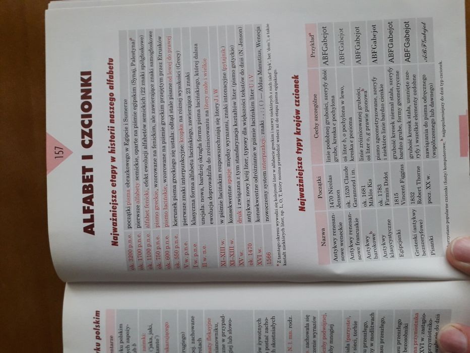 Tablice szkolne. Język polski