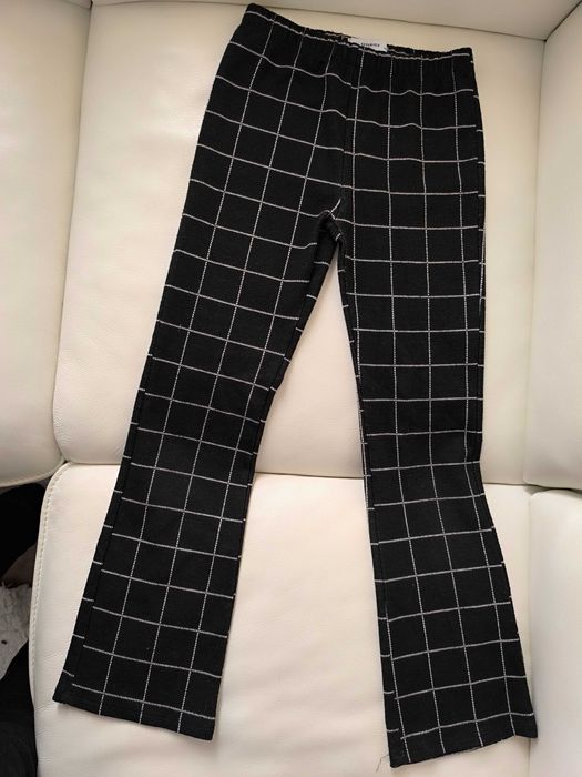Spodnie w kratę z materiału dla dziewczynki, ReserVeD, rozm. 140
