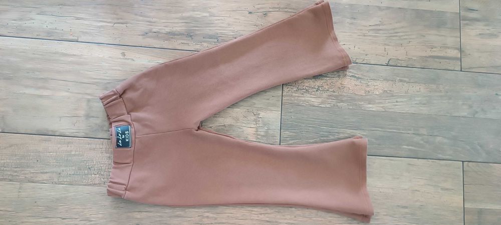 Spodnie dzwony dla dziewczynki polskie lalola 92/98 brazowe