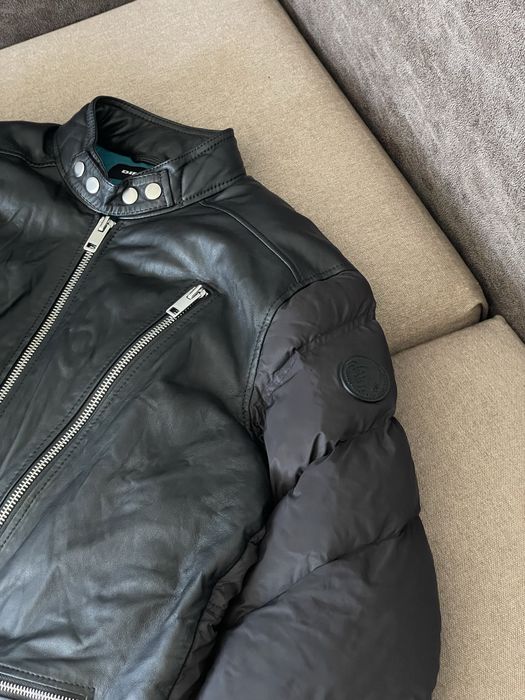 Шкіряна куртка Diesel Leather & Down Biker Jacket