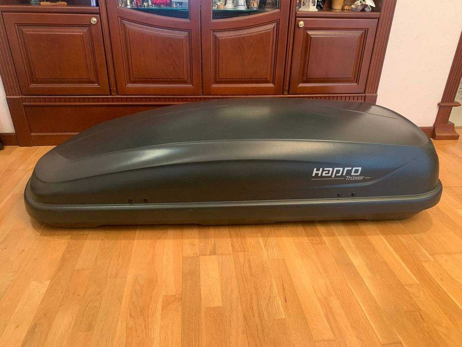 Автобокс на крышу авто Hapro Traxer 5.6 + рейлинги Thule для VW Passat ...