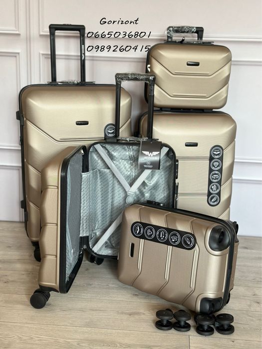 Чемодан чемоданы валіза кейс Wings 149 подвійні колеса Польща