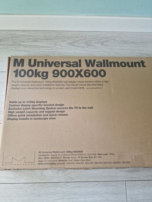 Uchwyt płaski do telewizora 100", max 100kg, multibrackets