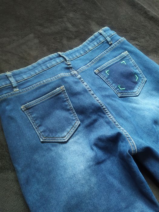 Теплі стретчеві джинси на меху, розмір L - XL